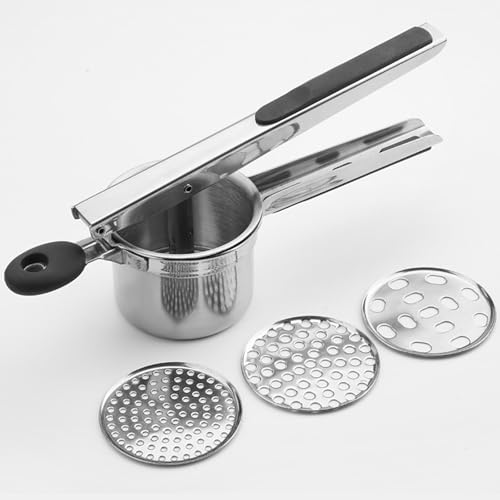 Yaboli Silver Stainless Steel Potato Ricer Masher