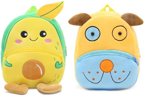 Image of blue tree Cute Boy's and Girl's Plush Bag Medium Quality Full Embroidery Designs Mini Travel Backpack Mango (Mango-Cute dog)