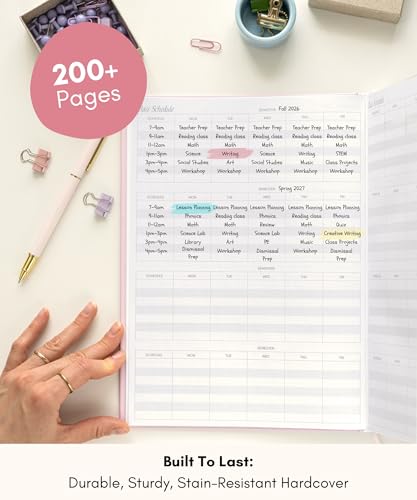 Image of Lamare Teacher Planner 2026-2027 Academic Year - Undated Lesson Plan Book | Plan Smarter, Teach Better | Teacher Calendar & Undated Planner for Classroom Organization | Teacher Must Haves