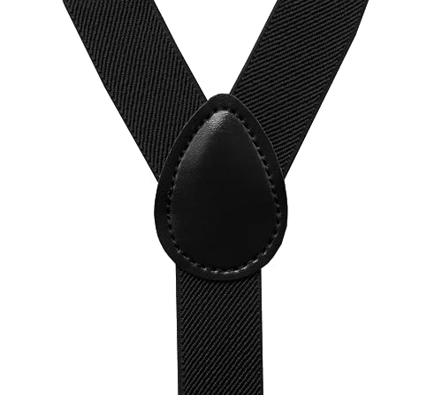 Image of trilece Men's Suspenders and Bow Tie Set - Adjustable Y-Back Suspenders with Matching Bow Tie for Weddings and Formal Wear