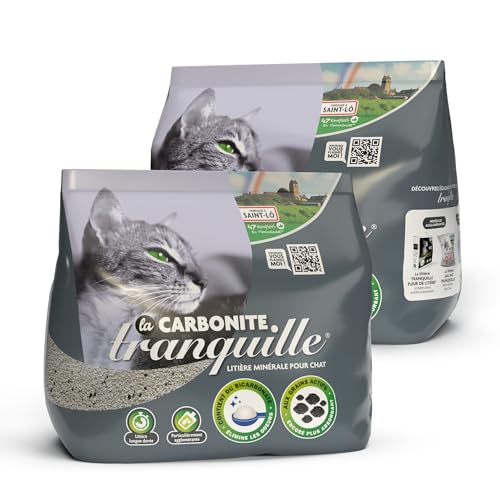 Tranquille – Cama para Gatos agglomerante Mineral de Carbono, 8 litros, – Lote de 2