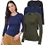 3 Pack - Black, Olive, Navy