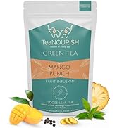 TeaNOURISH Mango Punch Green Tea | Darjeeling Loose Tea | Delicious Fruit Infusion | Real Mango |...