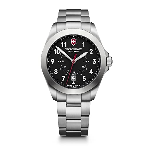 Victorinox Swiss Army Heritage Watch Black Dial, Stainless Steel Bracelet