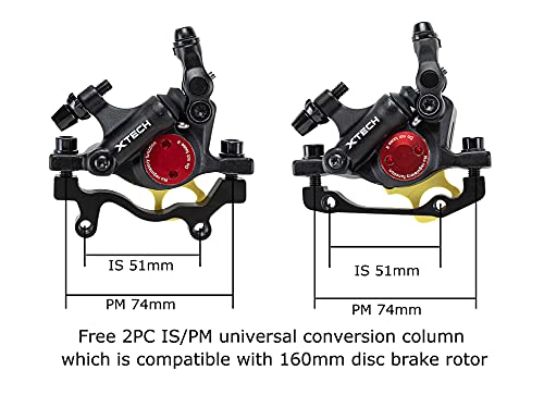 Bucklos Zoom Hb-100 Mtb Line Pulling Hydraulic Disc Brake Calipers Front + Rear, Aluminum Alloy Mountain Bike Hydraulic Disc Brakes With Is/Pm Universal Caliper Adapter For Xc Trail, E-Bike, Fat Bike… #TOP4