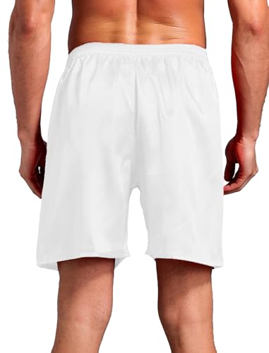 Men's Pajama Pants Satin Silk Pajama Boxer Shorts with Elastic Waistband Shorts Lounge Wear Sleepwear2