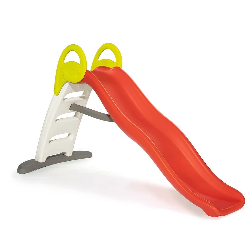 Smoby Funny Garden Slide with Long Double Dip and Garde Hose Attachment Easy to Assemble Made from Durable Anti UV Treated Plastic, Red, M