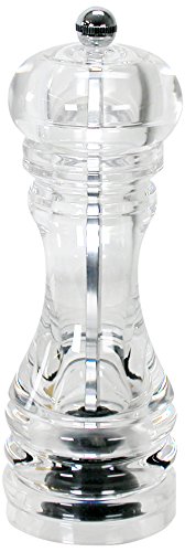 Ho-Me In Rombo Home Carbono Molinillo de Pimienta, Acrílico INOX, Transparente, 20 cm