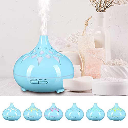 Diffuseur d'arômes Palm design Bleu Brillant 500 ML haute performance - 4