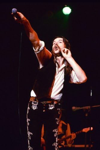 Bob Seger 24x36 Poster iconic pose holding microphone to audience in concert