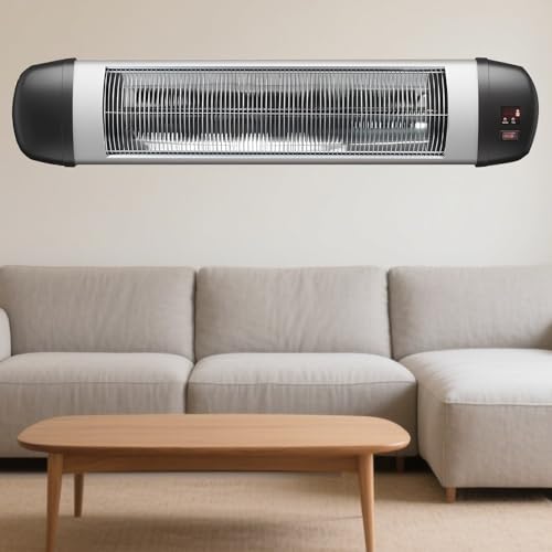 Mursche Heizstrahler Terrasse Infrarotheizung - 2500W Infrarot Strahler Outdoor mit Fernbedienung Elektrisch Bad Wärmestrahler Wandmontage
