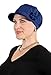 Newsboy Cap Summer Hats for Women Cotton Cancer Headwear Chemo Hair Loss Navy Blue Head Coverings Brighton (Navy Blue)