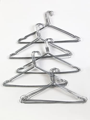 Cintres en acier galvanisé 2.2mm Lot de 50 pour la maison ou le nettoyage à sec