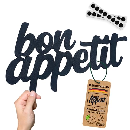 Bon Appetit Schild - Deko Schriftzug & Wanddekoration - Wand Dekoration Küche - Bon Appétit Küche Türschild - Wanddeko - Wandschrift - Wandschild (L) Bon Appetit Schild - Deko Schriftzug & Wanddekoration - Wand Dekoration Küche - Bon Appétit Küche Türschild - Wanddeko - Wandschrift - Wandschild (L)