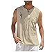 T Shirt Masculine sans Manche Fête des Pères Tshirt à Motifs Parc Leger Vintage Shirt Homme Col V Cintré avec Poches Mince Oversize