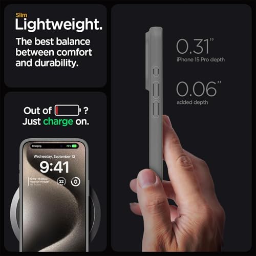 Image of Compatible for vivo V60e 5G Frosted Translucent Hard Back | Only Compatible with Wireless Magnetic Accessories | Thin and Slim Magnetic Back Cover (Black)