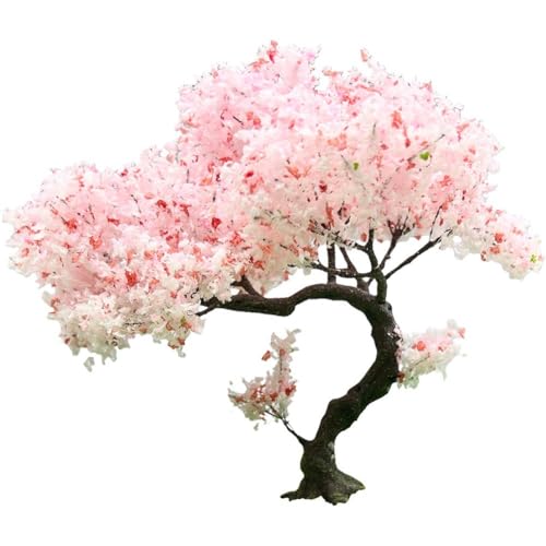 20cm Simulated Cherry Blossom Tree Wire Tree Model Miniature Landscape Tree Decoration for Sand Table DIY Material Train Railway Layout