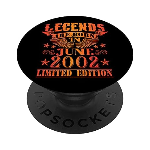 Cumpleaños Junio 2002 Edición Limitada Regalo Legend June PopSockets PopGrip Intercambiable