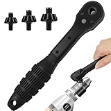 Universal 3-in-1 Ratchet Drill Chuck Key Wrench with Magnetic Quick-Change Heads, Multi-Size Replacement Tool (1.5-16mm) for Electric Drill & Drill Press, Professional Hand Tool for DIY & Workshop