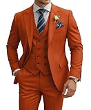 Matériau de qualité supérieure : ce costume de mariage 3 pièces orange rouille pour homme est fabriqué en tissu de haute qualité fabriqué en 79 % polyester, 21 % viscose, facile à nettoyer, et peut vous fournir une expérience de port confortable.
