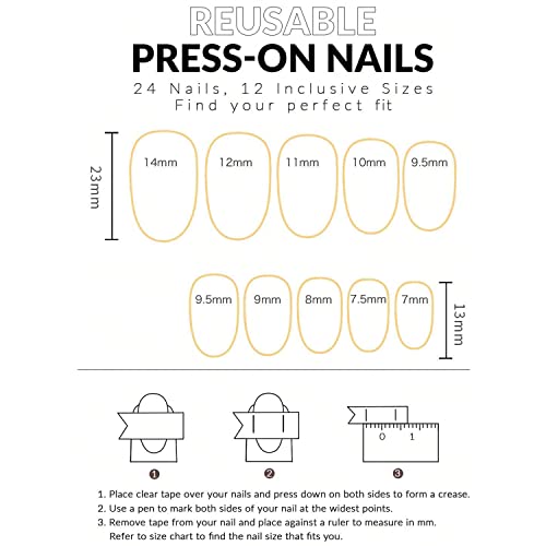 24 Pcs Medium Fake Nails Round Head Almond Press On Nails, Full Cover False Nails With Cat Eye Design Glossy Stick On Nails Black Acrylic Artificial Nails For Women Girls Nail Art Decorations #TOP5