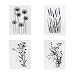 arriettycraft Stempel-Set, Muster: Löwenzahn, Lavendel, Blumen, Blätter, aus Gummi, transparent, für Scrapbooking, Fotoalben, dekorative Karten, 4 Stück MI 4 günstig Kaufen-arriettycraft Stempel-Set, Muster: Löwenzahn, Lavendel, Blumen, Blätter, aus Gummi, transparent, für Scrapbooking, Fotoalben, dekorative Karten, 4 Stück