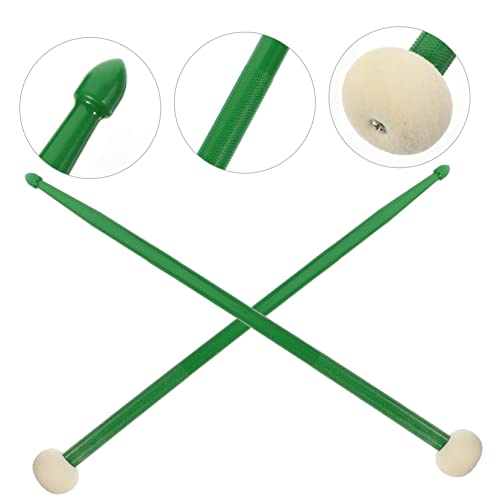 Baquetas profesionales para percusión doble punta verde miniatura 6