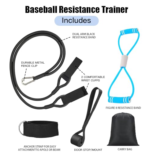 Baseball Softball Resistance Training Bands,Baseball Training Equipment,Baseball Pitching Trainer and Arm Trainer,Softball Training Aid for Pitching Arm Strength Throwing Warm up Stretching