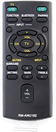 Vinabty New Replaced Soundbar Bluetooth Remote Control RM-ANU192 sub RM-ANU191 Compatible with Sony Audio Systems & Sony TVs models HT-CT60BT HTCT60BT SA-CT60BT SACT60BT SS-WCT60 SSWCT60