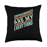 Crypto Money Trading Chart Cryptocurrency Crypto Toke Throw Pillow
