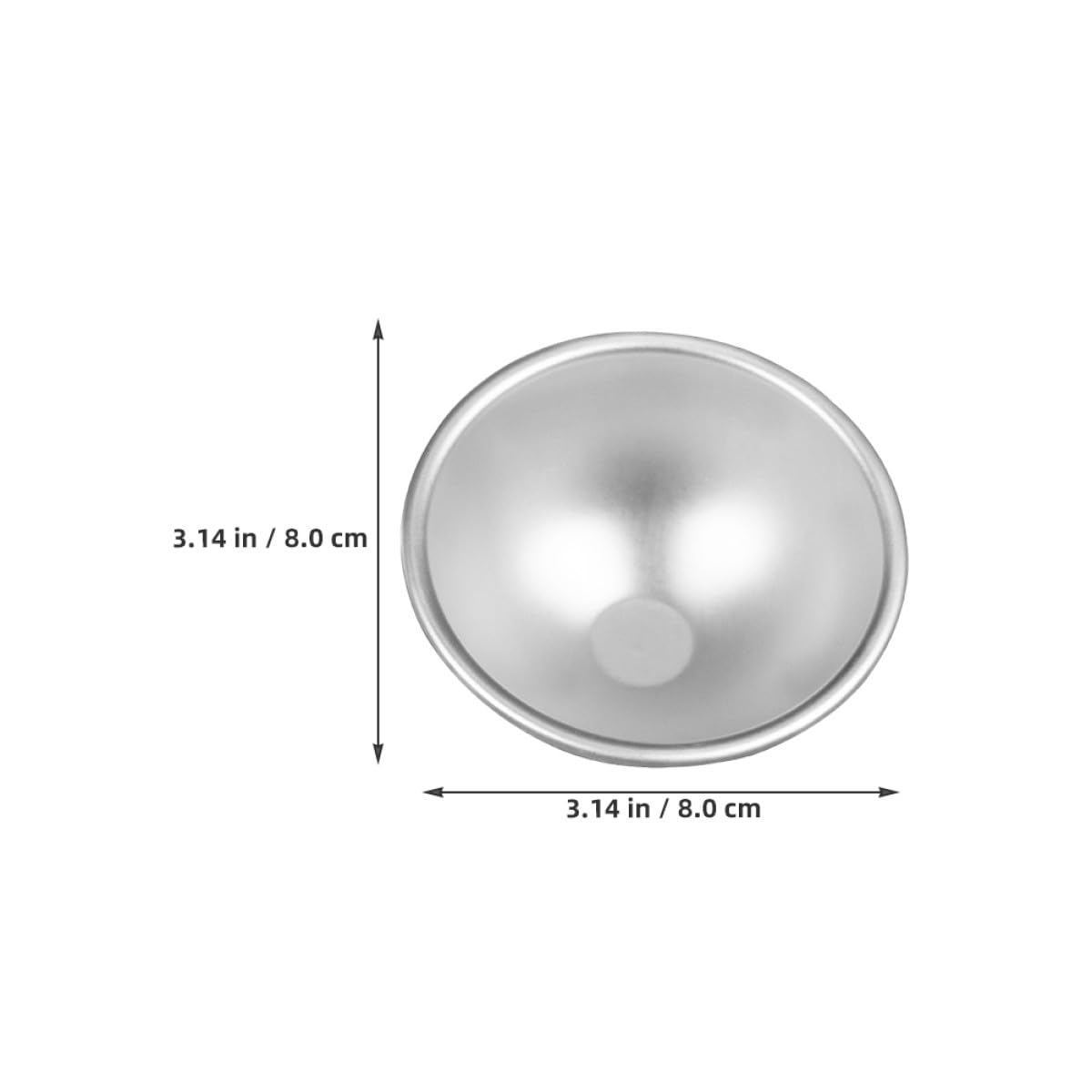 10 Piezas Molde para Pastel de Aluminio Hemisférico Moldes de Mousse Redonda de Reutilizable para Postres de Cumpleaños