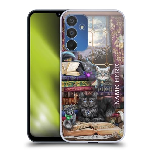 Coque rigide Samsung Galaxy A15 personnalisable motif chat livre Brigid Ashwood arrière