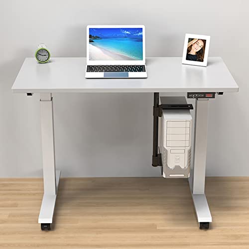 Soporte para CPU metálico con pintura, soporte ajustable para PC con giro de 360° para montaje debajo del escritorio miniatura 7