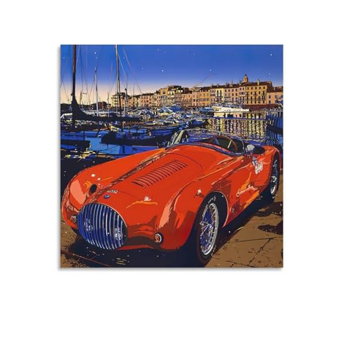 ��؉p�l ���b�g�}���[�i�̐Ԃ��R���o�[�`�u�� ���i ������ �C���X�g �|�X�^�[ (1) �z�[������ �p�l�� �ǃA�[�g ����Ǌ|�� �G�� �ŉ� �|�p��i �C���e���A16x16inch(40x40cm)