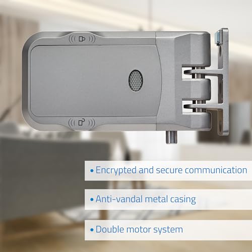 Nivian Serratura Invisibile Elettronica Senza Fili NV-REMOTEBOLT – Serratura Antivandalica A Radio Frequenza Con Telecomando, Doppio Motore, Apertura E Chiusura Da Interno Ed Esterno (Nessuna App) - 5