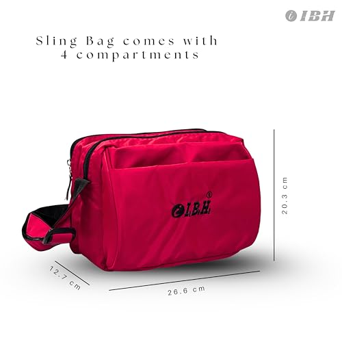 Image of I. B. H IBH Stylish Sling Bag for Men & Women CrossBody small Passport Travel side massanger one strap shoulder bag With Antitheft pocket also Waterproof Durable Adjustable