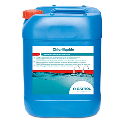 BAYROL Chloriliquide 20 L - Flüssigchlor zur Dauerdesinfektion von Poolwasser - ideal für automatische Dosiersysteme - hochwertiges flüssiges Konzentrat Basis von anorganischem Chlor