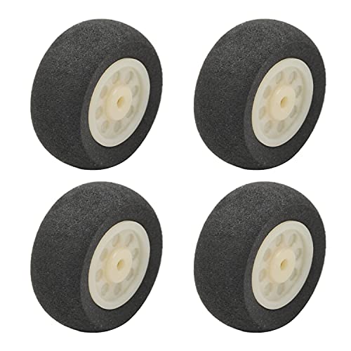 Heyiarbeit 4pcs 25mm Dia Foam Wheel Replacement Wheel Black and White