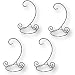 BANBERRY DESIGNS Twisted Silver Ornament Stand - Set of 4 Ornament Display Stands - 6-inch Ornament Holders - Chrome Stands