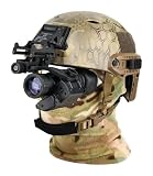 El amplio visor cuadrado ofrece un campo de visión más amplio que los visores circulares tradicionales. Los productos incluyen: 1 dispositivo de visión nocturna, 1 brazo en J, 1 soporte de montaje para casco (sin casco), 1 bolsa