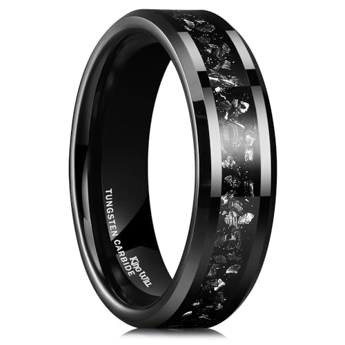 King Will Men Meteorite Tungsten Wedding Band 6mm Size 12 by King Will - Used condition - US$29.08