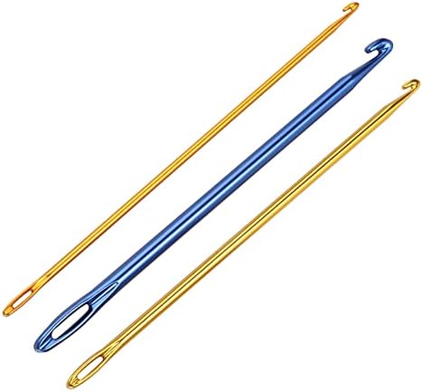 Jeanoko 3Pcs Aluminum Crochet Hooks Set with Smooth Tapered Needles for Knitting Sweaters Scarves Gloves - Ideal for Beginners and Crochet Lovers — view 3