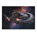Nave Espacial Puzzles 300 Piezas Moderno Creativo Objeto astronómico Barco de Guerra Espacial Rompecabezas Familiar para Adultos 3D Maquetas Construir Aliviar Estrés Decorativo 300 PCS