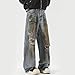 SUPTTING Pantalones vaqueros desgastados para hombre, lavado medio, pantalones de mezclilla rasgados,...