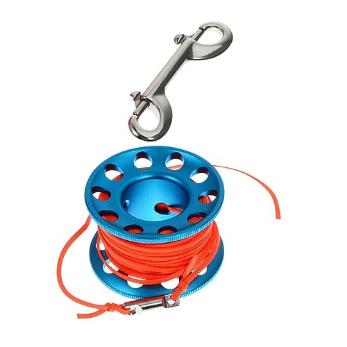 GOOHOCHY Professional Scuba Diving Spool Anti-Winder Smooth Reel Snap Clip Essential Dive Tool