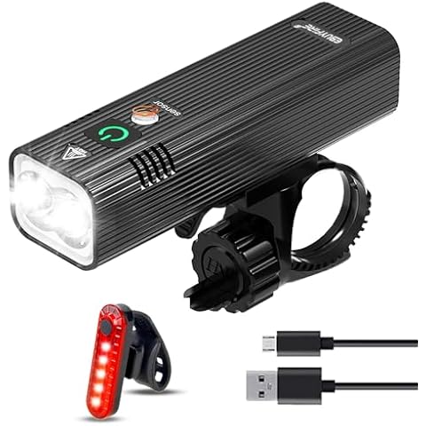 EBUYFIRE USB Rechargeable Bike Light Set Cover