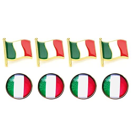8pc Anstecker der italienischen fahne Brochen Cover