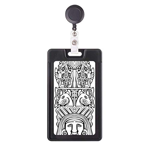 Porte-badge rétractable indien totem pour pass et carte d'identité de bureau