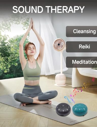 6-Inch Steel Tongue Drum with 11 Notes - Outdoor Rain Drum for Yoga, Meditation, and Healing (Black)