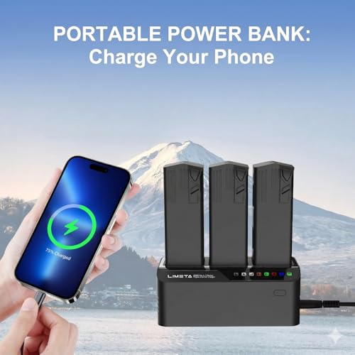 Hub de carga rápida de 200 W de tres canales paralelos para baterías DJI Mavic 3 7